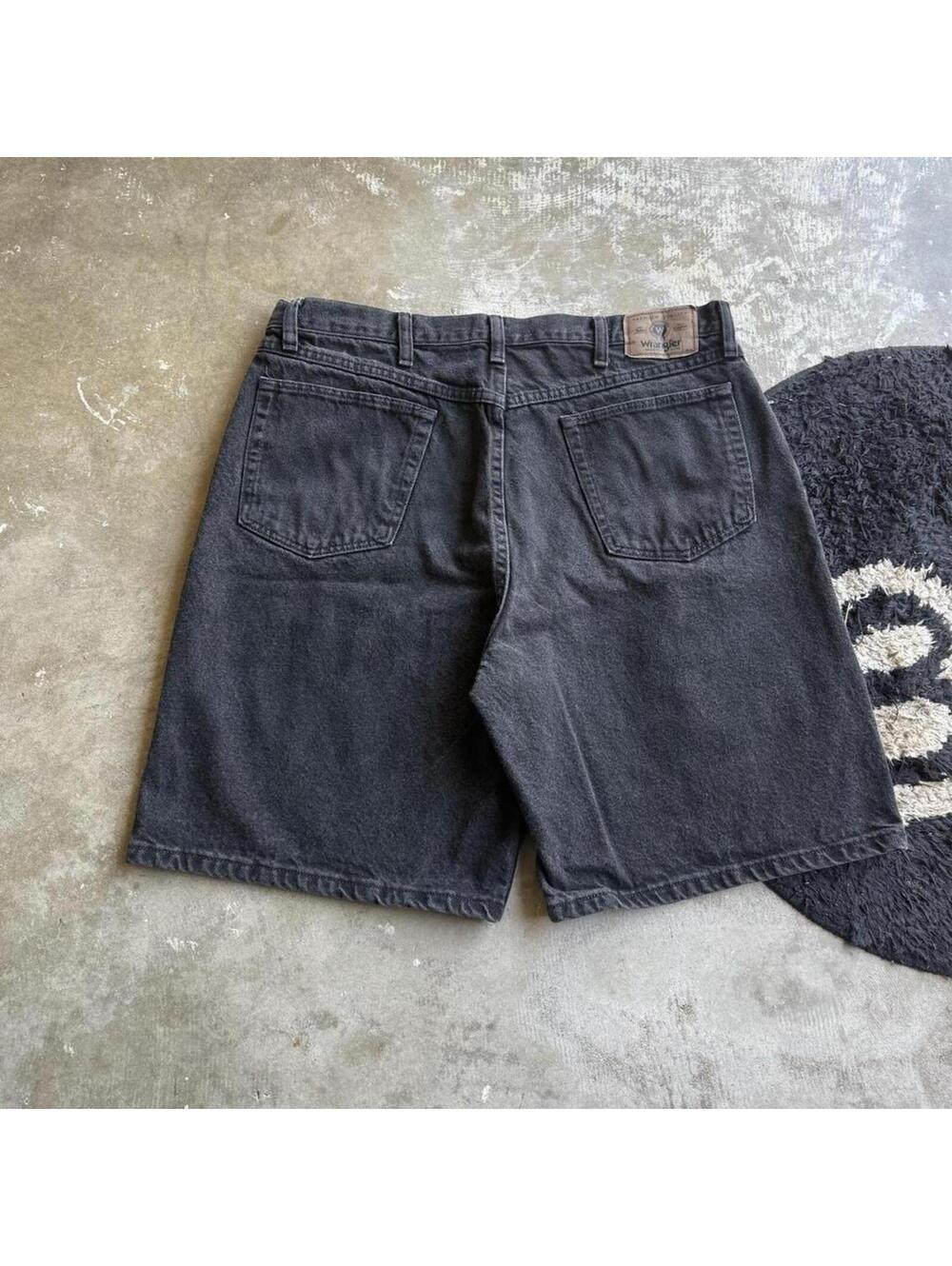 Y2K Wrangler Baggy Black Jorts